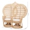 Bali & Pari Nerita Modern Bohemian Natural Brown Rattan Two-Seater Peacock Chair 242-13600-ZORO - alternate 3